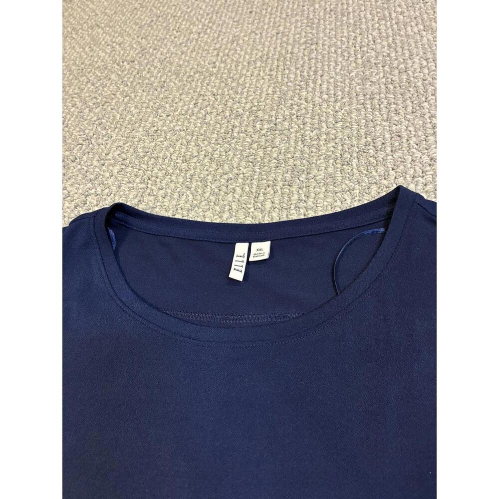 Elle Blouse Blue Sleeveless Size XXL NWT - Picture 8 of 10
